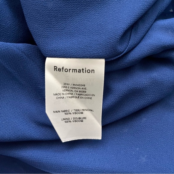 Reformation Christine Dress Starry Night blue size 12 - Picture 8 of 10